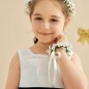 Flower Girl Accessories | Flower Girl PU/Plastic Flower Headband/Tiaras/Wristband/Headpieces With Flower/Ribbons (Set of 2 pieces) As Picture – Womens