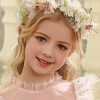 Flower Girl Accessories | Flower Girl Tulle/Alloy/Plastic Tiaras/Headpieces With Lace/Imitation Pearls/Flower/Sequin Pink – Womens