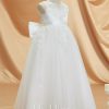 Flower Girl Dresses | A-line Scoop Floor-Length Lace/Tulle Flower Girl Dress Ivory – Girls