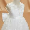 Flower Girl Dresses | A-line Scoop Floor-Length Lace/Tulle Flower Girl Dress Ivory – Girls