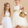 Flower Girl Dresses | A-line Scoop Knee-Length Lace/Tulle Flower Girl Dress As Picture – Girls