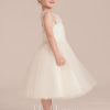 Flower Girl Dresses | A-line Scoop Knee-Length Lace/Tulle Flower Girl Dress As Picture – Girls