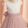 Flower Girl Dresses | A-line Scoop Knee-Length Lace/Tulle Flower Girl Dress Dusty Rose – Girls