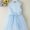 Flower Girl Dresses | A-line Scoop Knee-Length Lace/Tulle Flower Girl Dress Sky Blue – Girls