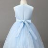 Flower Girl Dresses | A-line Scoop Knee-Length Lace/Tulle Flower Girl Dress Sky Blue – Girls