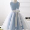 Flower Girl Dresses | A-line Scoop Knee-Length Organza Flower Girl Dress As Picture – Girls