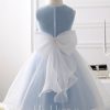 Flower Girl Dresses | A-line Scoop Knee-Length Organza Flower Girl Dress As Picture – Girls