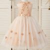 Flower Girl Dresses | A-line Scoop Knee-Length Satin/Tulle Flower Girl Dress As Picture – Girls