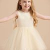 Flower Girl Dresses | A-line Scoop Knee-Length Satin/Tulle Flower Girl Dress As Picture – Girls