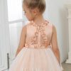 Flower Girl Dresses | A-line Scoop Knee-Length Satin/Tulle Flower Girl Dress As Picture – Girls