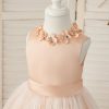 Flower Girl Dresses | A-line Scoop Knee-Length Satin/Tulle Flower Girl Dress As Picture – Girls