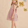 Flower Girl Dresses | A-line Scoop Knee-Length Satin/Tulle Flower Girl Dress Dusty Rose – Girls