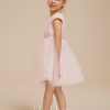 Flower Girl Dresses | A-line Scoop Knee-Length Tulle Flower Girl Dress Blushing Pink – Girls