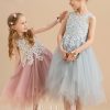 Flower Girl Dresses | A-line Scoop Tea-Length Lace/Tulle Flower Girl Dress As Picture – Girls