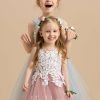 Flower Girl Dresses | A-line Scoop Tea-Length Lace/Tulle Flower Girl Dress As Picture – Girls