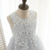 Flower Girl Dresses | A-line Scoop Tea-Length Lace/Tulle Flower Girl Dress As Picture – Girls