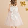 Flower Girl Dresses | A-line Scoop Tea-Length Lace/Tulle Flower Girl Dress Dusty Rose – Girls