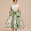 Flower Girl Dresses | A-line Scoop Tea-Length Organza/Satin Flower Girl Dress As Picture – Girls