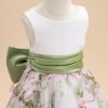 Flower Girl Dresses | A-line Scoop Tea-Length Organza/Satin Flower Girl Dress As Picture – Girls