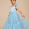 Flower Girl Dresses | A-line Scoop Tea-Length Satin/Tulle Flower Girl Dress As Picture – Girls