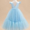 Flower Girl Dresses | A-line Scoop Tea-Length Satin/Tulle Flower Girl Dress As Picture – Girls