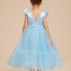 Flower Girl Dresses | A-line Scoop Tea-Length Satin/Tulle Flower Girl Dress As Picture – Girls