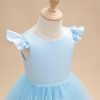 Flower Girl Dresses | A-line Scoop Tea-Length Satin/Tulle Flower Girl Dress As Picture – Girls