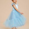 Flower Girl Dresses | A-line Scoop Tea-Length Satin/Tulle Flower Girl Dress As Picture – Girls