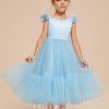 Flower Girl Dresses | A-line Scoop Tea-Length Satin/Tulle Flower Girl Dress As Picture – Girls