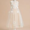 Flower Girl Dresses | A-line Scoop Tea-Length Tulle Flower Girl Dress As Picture – Girls