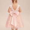 Flower Girl Dresses | A-line Scoop Tea-Length Tulle Flower Girl Dress Pearl Pink – Girls