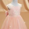 Flower Girl Dresses | A-line Scoop Tea-Length Tulle Flower Girl Dress Pearl Pink – Girls