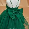 Flower Girl Dresses | A-line Square Detachable/Knee-Length Tulle Flower Girl Dress Dark Green – Girls