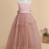 Flower Girl Dresses | A-line Square Floor-Length Satin/Tulle Flower Girl Dress Dusty Rose – Girls