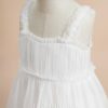 Flower Girl Dresses | A-line Square Knee-Length Tulle Flower Girl Dress Ivory – Girls