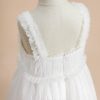 Flower Girl Dresses | A-line Square Knee-Length Tulle Flower Girl Dress Ivory – Girls