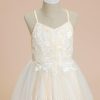 Flower Girl Dresses | A-line V-Neck Floor-Length Lace/Tulle Flower Girl Dress As Picture – Girls