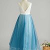 Flower Girl Dresses | A-line V-Neck Floor-Length Tulle Flower Girl Dress As Picture – Girls