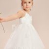 Flower Girl Dresses | A-line V-Neck Knee-Length Lace Flower Girl Dress Ivory – Girls