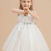 Flower Girl Dresses | A-line V-Neck Knee-Length Lace/Tulle Flower Girl Dress As Picture – Girls