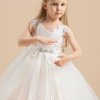 Flower Girl Dresses | A-line V-Neck Knee-Length Lace/Tulle Flower Girl Dress As Picture – Girls