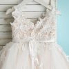 Flower Girl Dresses | A-line V-Neck Knee-Length Lace/Tulle Flower Girl Dress As Picture – Girls