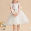 Flower Girl Dresses | A-line V-Neck Knee-Length Lace/Tulle Flower Girl Dress As Picture – Girls