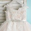 Flower Girl Dresses | A-line V-Neck Knee-Length Lace/Tulle Flower Girl Dress As Picture – Girls