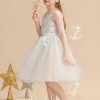 Flower Girl Dresses | A-line V-Neck Knee-Length Lace/Tulle Flower Girl Dress As Picture – Girls