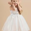 Flower Girl Dresses | A-line V-Neck Knee-Length Lace/Tulle Flower Girl Dress As Picture – Girls