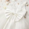 Flower Girl Dresses | A-line V-Neck Knee-Length Lace/Tulle Flower Girl Dress Ivory – Girls