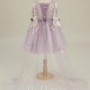 Flower Girl Dresses | A-line V-Neck Knee-Length Organza/Tulle Flower Girl Dress As Picture – Girls