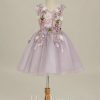 Flower Girl Dresses | A-line V-Neck Knee-Length Organza/Tulle Flower Girl Dress As Picture – Girls