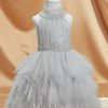 Flower Girl Dresses | Ball-Gown/Princess High Neck Knee-Length Tulle Flower Girl Dress As Picture – Girls